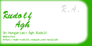 rudolf agh business card