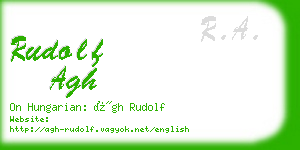 rudolf agh business card